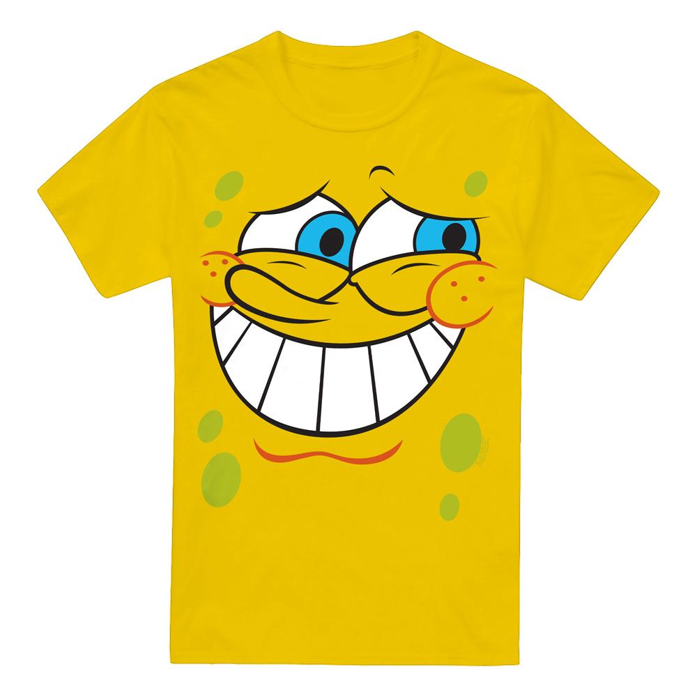 Yellow - Front - SpongeBob SquarePants Mens Guilty Face T-Shirt