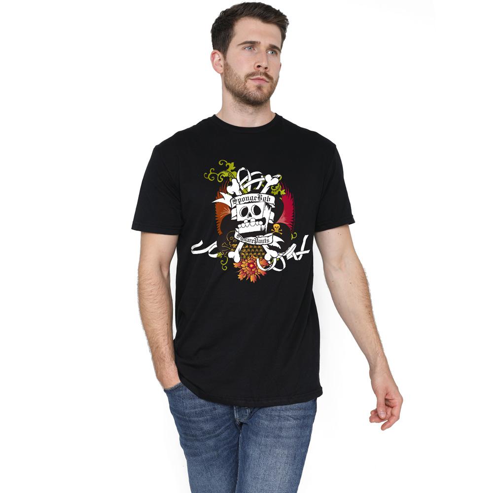 Black - Lifestyle - SpongeBob SquarePants Mens Rest In Peace T-Shirt
