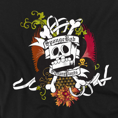 Black - Side - SpongeBob SquarePants Mens Rest In Peace T-Shirt