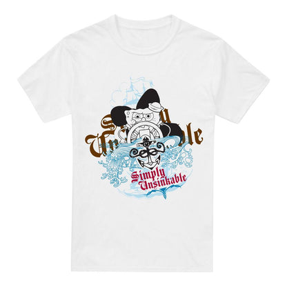 White - Front - SpongeBob SquarePants Mens Simply Unsinkable T-Shirt