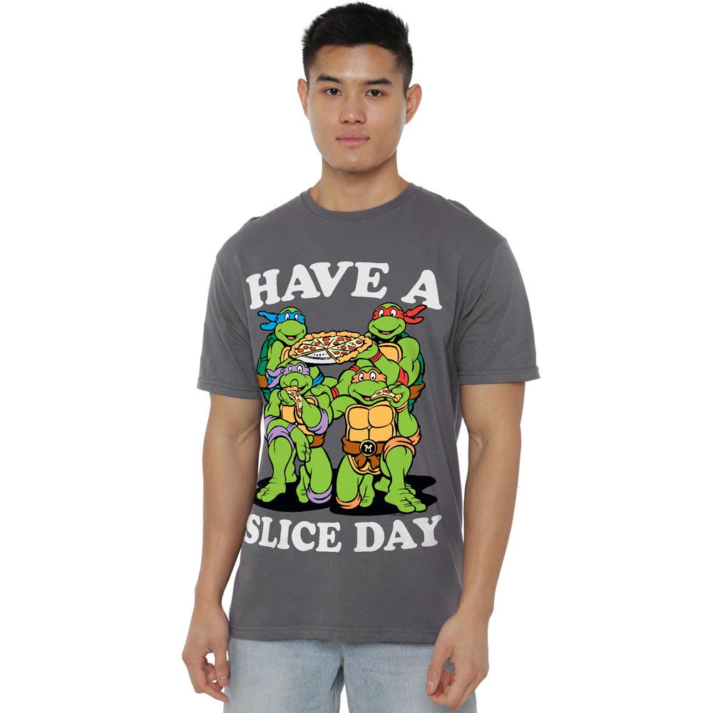 Charcoal - Lifestyle - Teenage Mutant Ninja Turtles Mens Have A Slice Day T-Shirt
