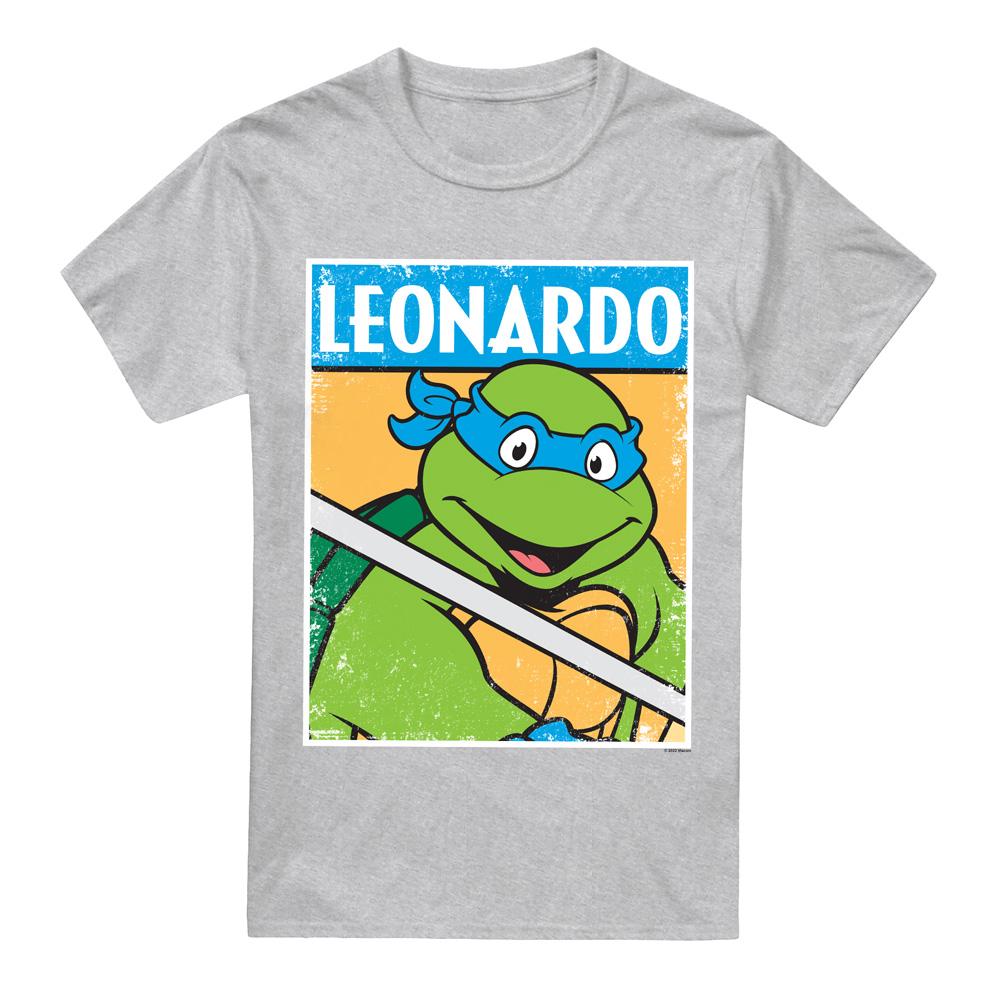 Sport Heather - Front - Teenage Mutant Ninja Turtles Mens Leonardo T-Shirt