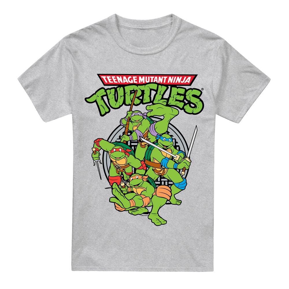 Sport Heather - Front - Teenage Mutant Ninja Turtles Mens Group T-Shirt