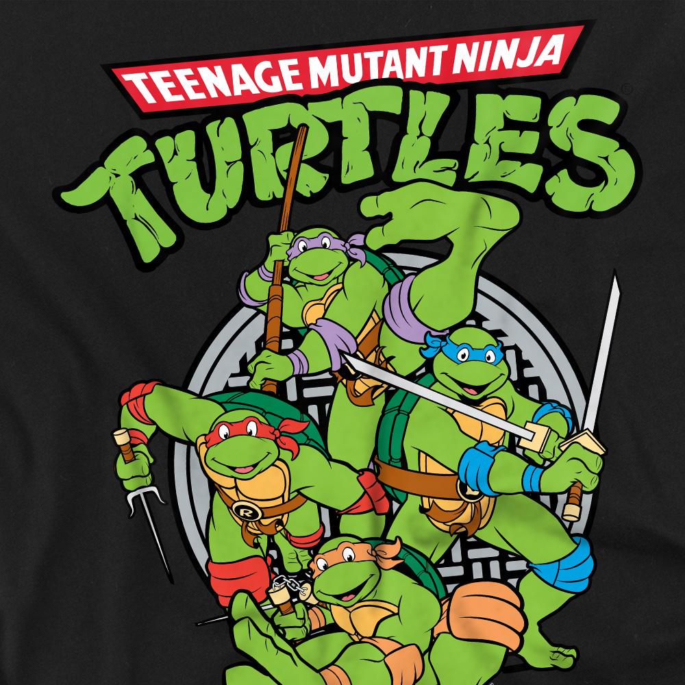 Black - Side - Teenage Mutant Ninja Turtles Mens Group T-Shirt