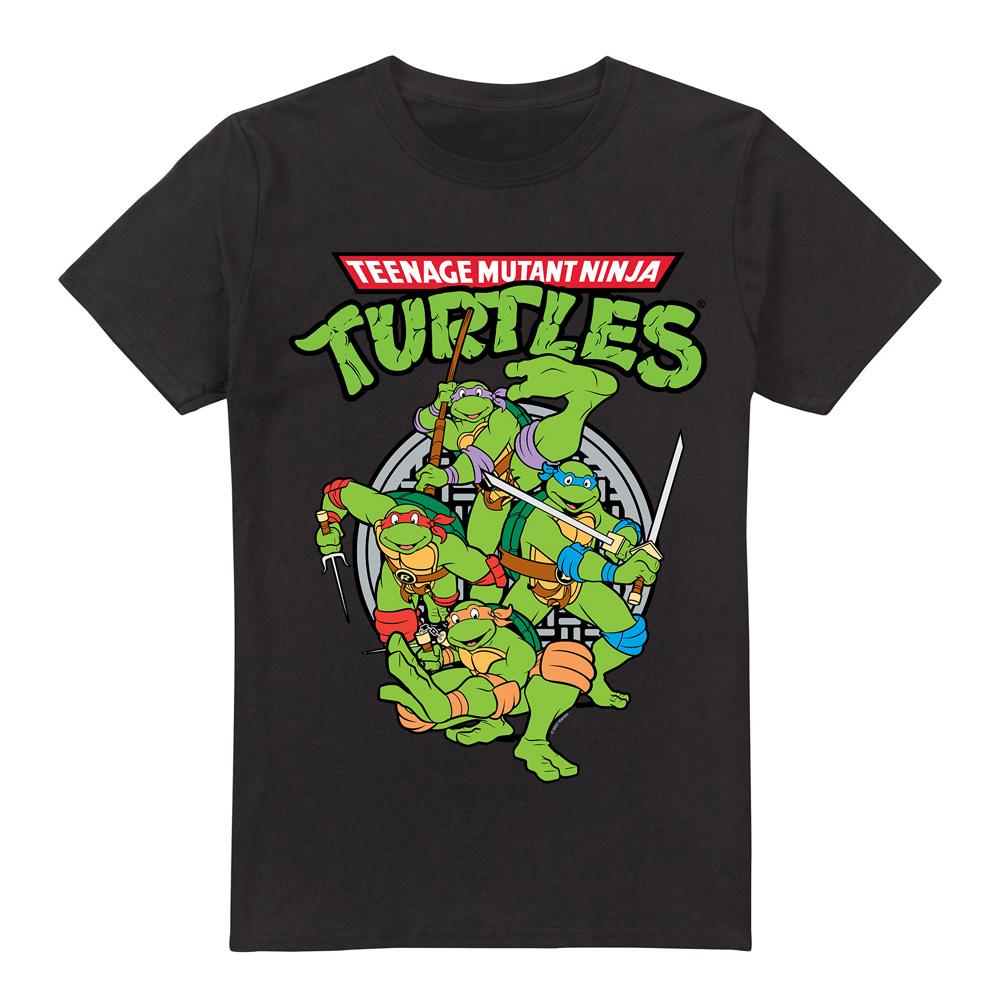 Black - Front - Teenage Mutant Ninja Turtles Mens Group T-Shirt