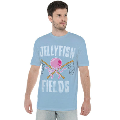 Light Blue - Lifestyle - SpongeBob SquarePants Mens Jellyfish Fields T-Shirt