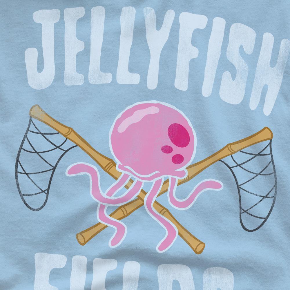 Light Blue - Side - SpongeBob SquarePants Mens Jellyfish Fields T-Shirt