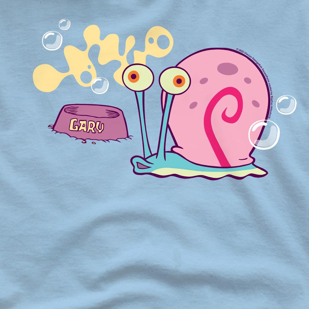 Light Blue - Side - SpongeBob SquarePants Mens Gary The Snail T-Shirt