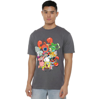 Charcoal - Lifestyle - SpongeBob SquarePants Mens The Whole Gang T-Shirt
