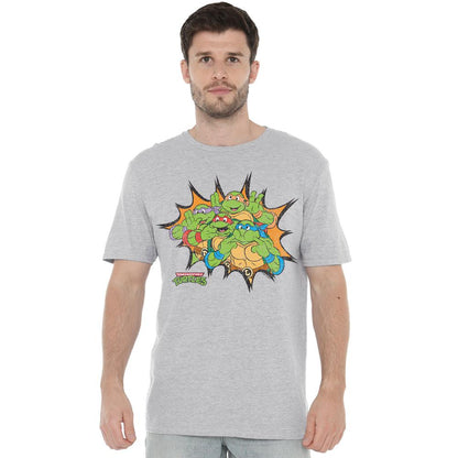 Sport Heather - Lifestyle - Teenage Mutant Ninja Turtles Mens Funny Face Turtles T-Shirt