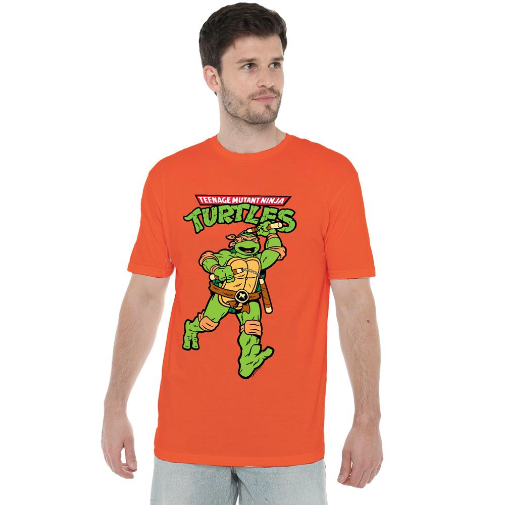 Orange - Lifestyle - Teenage Mutant Ninja Turtles Mens Michelangelo Retro T-Shirt