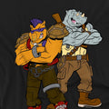 Black - Side - Teenage Mutant Ninja Turtles Mens Bebop & Rocksteady T-Shirt
