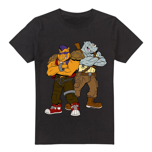Black - Front - Teenage Mutant Ninja Turtles Mens Bebop & Rocksteady T-Shirt