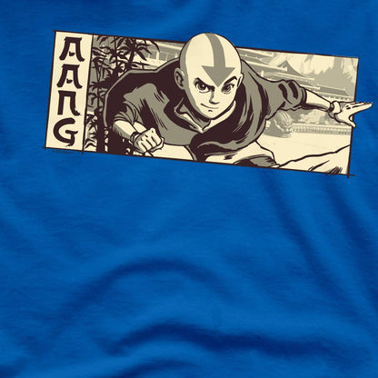 Royal Blue - Pack Shot - Avatar: The Last Airbender Mens Aang Illustrated T-Shirt