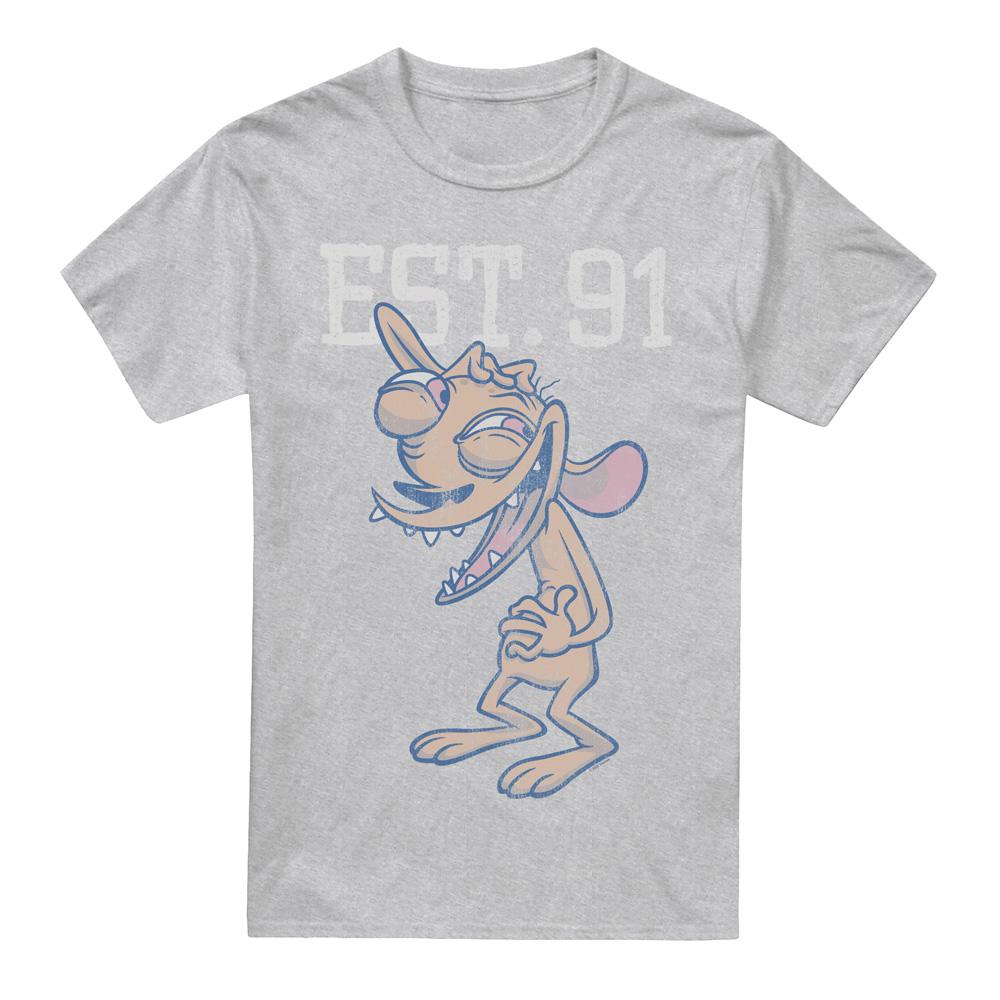 Sport Heather - Front - Ren & Stimpy Mens Est T-Shirt