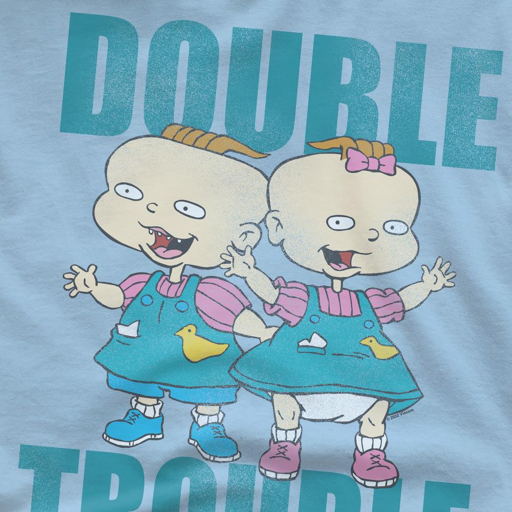 Light Blue - Pack Shot - Rugrats Mens Double Trouble T-Shirt