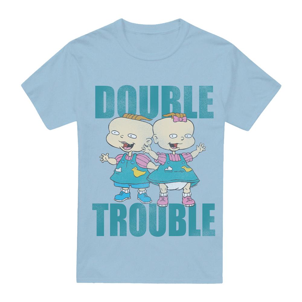 Light Blue - Front - Rugrats Mens Double Trouble T-Shirt