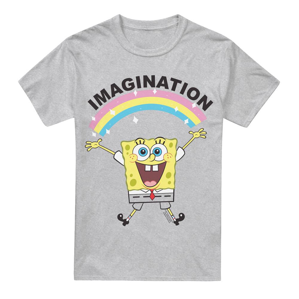 Sport Heather - Front - SpongeBob SquarePants Mens Simple Imagination T-Shirt