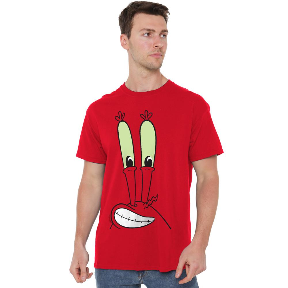 Red - Lifestyle - SpongeBob SquarePants Mens Smile Mr Krabs Face T-Shirt