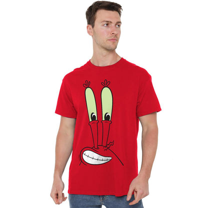Red - Lifestyle - SpongeBob SquarePants Mens Smile Mr Krabs Face T-Shirt