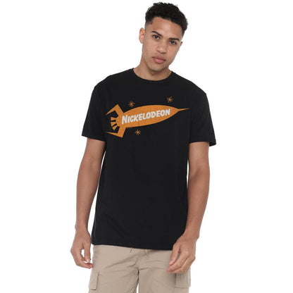 Black - Lifestyle - Nickelodeon Mens Retro Rocket Logo T-Shirt
