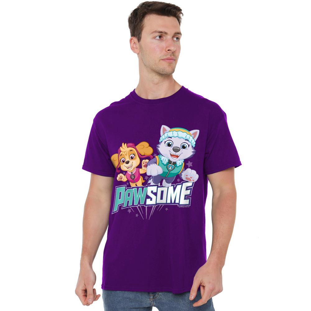 Purple - Lifestyle - Paw Patrol Mens Pawsome Skye & Everest T-Shirt