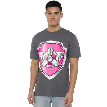 Charcoal - Lifestyle - Paw Patrol Mens Skye Badge T-Shirt