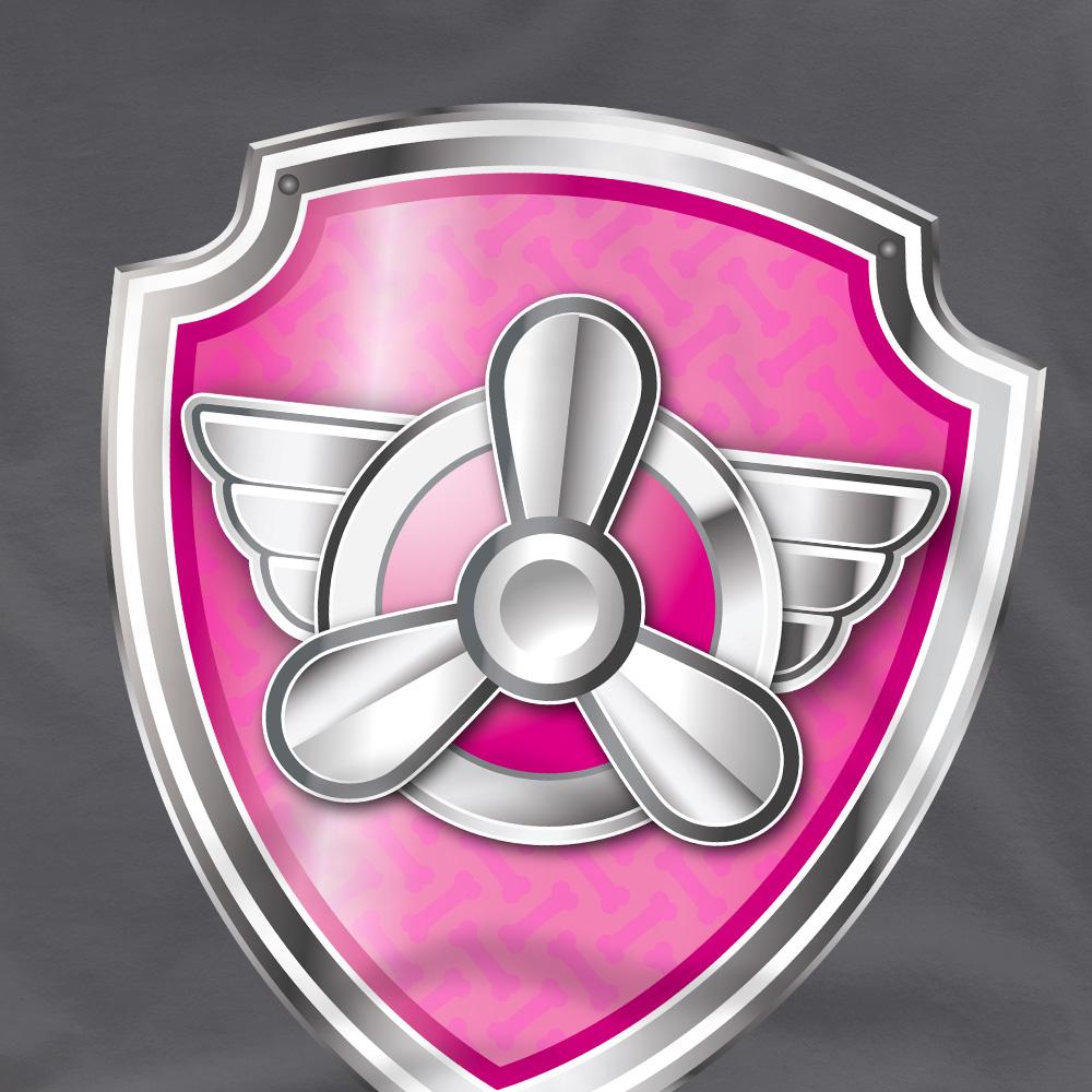 Charcoal - Pack Shot - Paw Patrol Mens Skye Badge T-Shirt