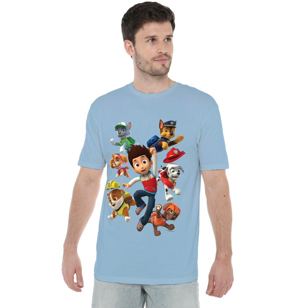 Light Blue - Lifestyle - Paw Patrol Mens Ryders Pups T-Shirt
