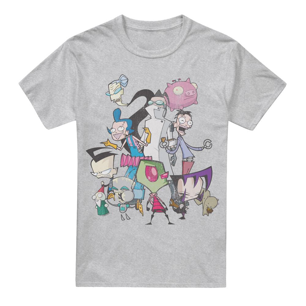 Sport Heather - Front - Invader Zim Mens Group Shot T-Shirt