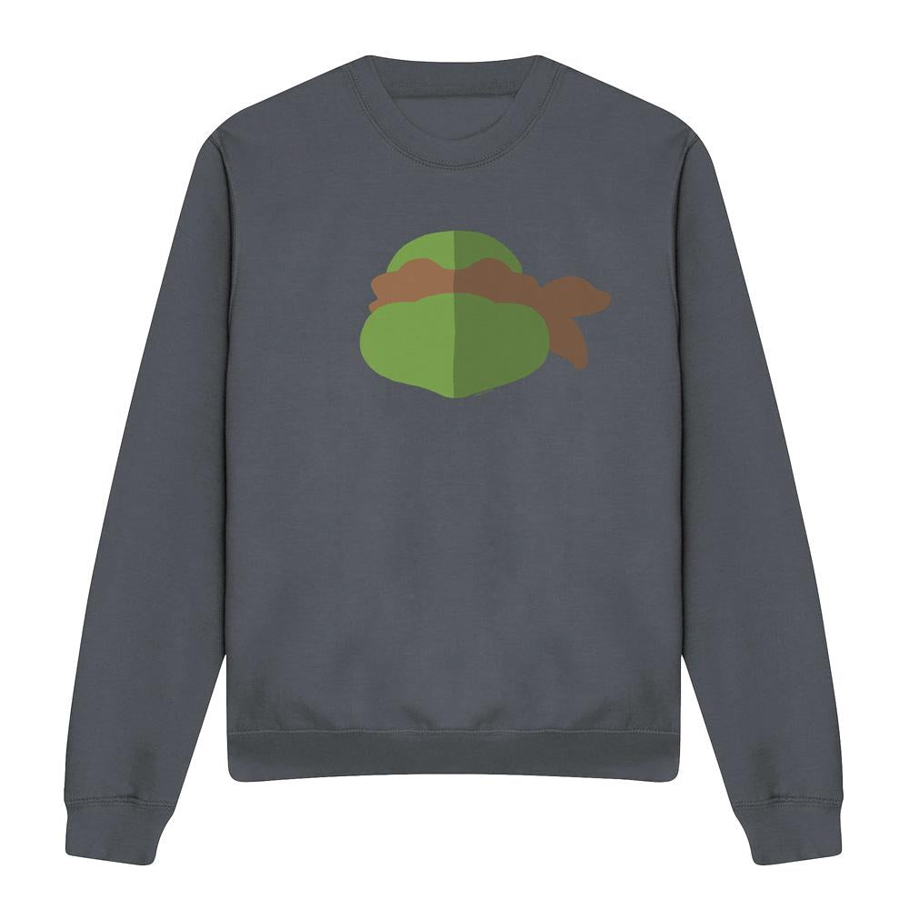Black - Front - Teenage Mutant Ninja Turtles Unisex Adult Michelangelo Face Sweatshirt