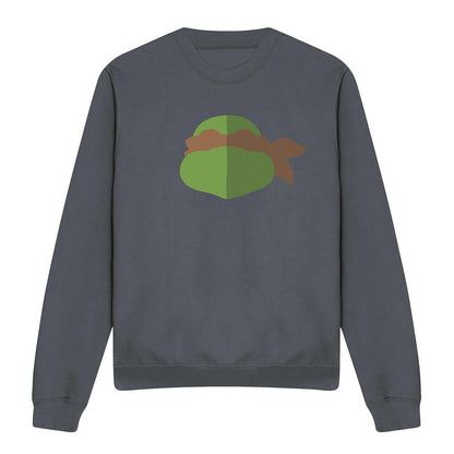 Black - Front - Teenage Mutant Ninja Turtles Unisex Adult Michelangelo Face Sweatshirt