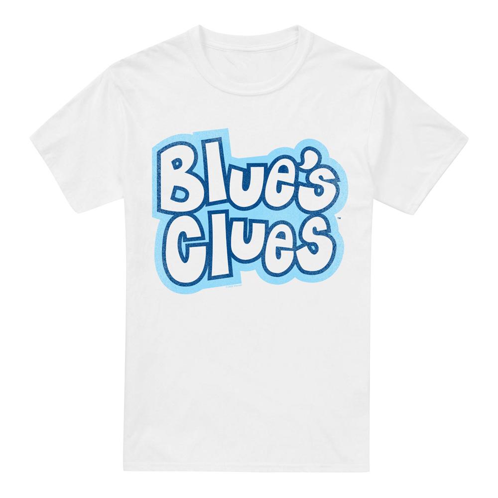 White - Front - Blue´s Clues Mens Vintage Logo T-Shirt