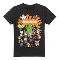 Black - Front - Nickelodeon Mens Splat Group T-Shirt