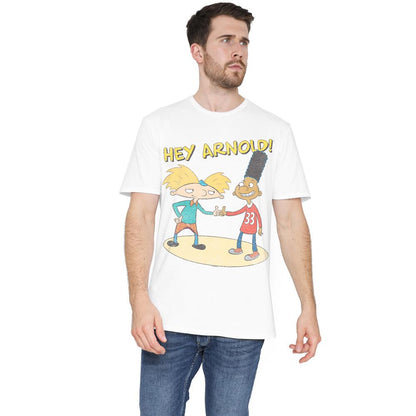 White - Lifestyle - Hey Arnold! Mens Arnold & Gerald T-Shirt