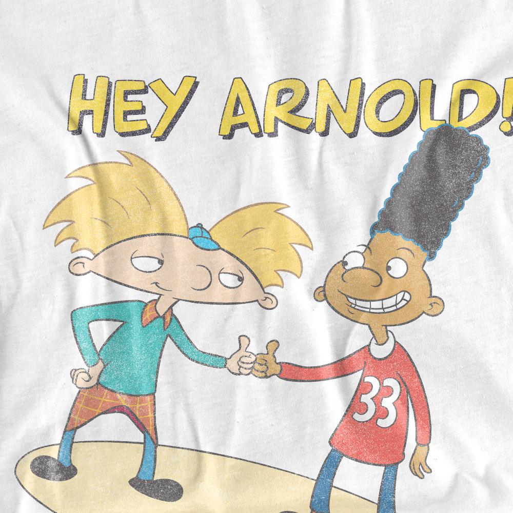 White - Side - Hey Arnold! Mens Arnold & Gerald T-Shirt