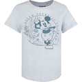 Light Blue-Black - Front - Disney Womens-Ladies Allow Yourself To Grow Mickey Mouse T-Shirt