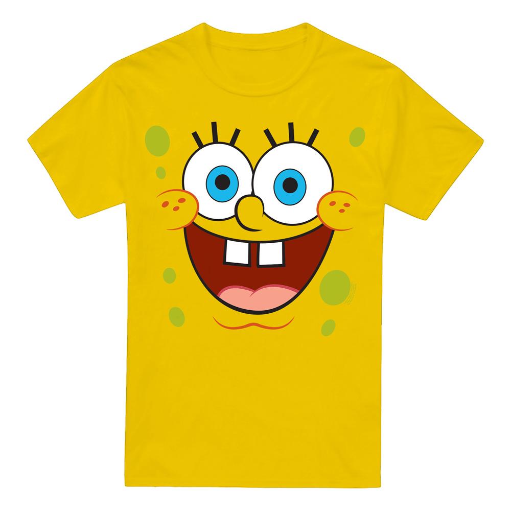 Yellow - Front - SpongeBob SquarePants Mens Goofy Smile T-Shirt