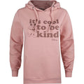 Dusky Pink - Front - Disney Womens-Ladies Its Cool To Be Kind Mickey Mouse Hoodie