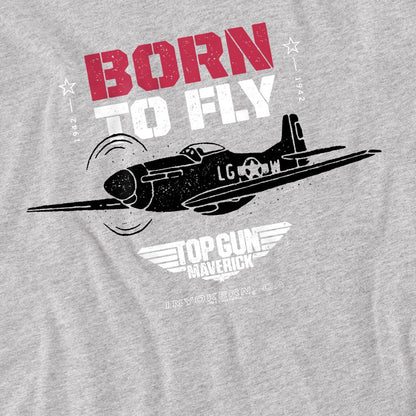 Sport Heather - Side - Top Gun Mens Born To Fly T-Shirt