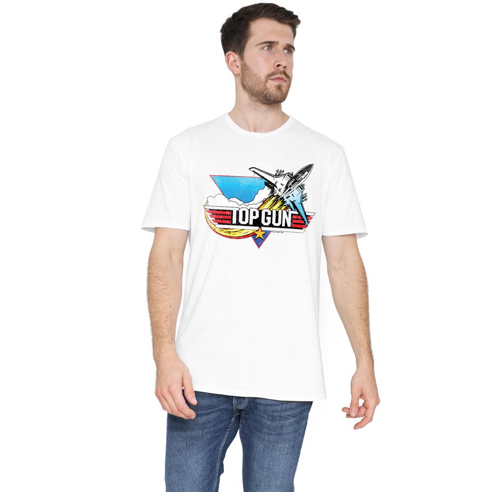White - Lifestyle - Top Gun Mens Jet Swoop Logo T-Shirt