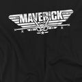 Black - Side - Top Gun Mens Maverick Logo T-Shirt