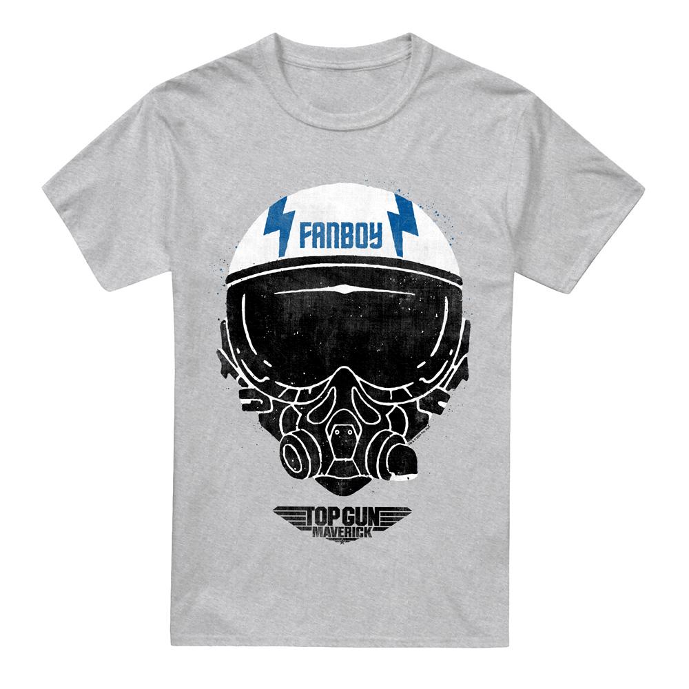 Sport Heather - Front - Top Gun Mens Fanboy Helmet T-Shirt