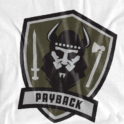White - Pack Shot - Top Gun Mens Payback Logo T-Shirt
