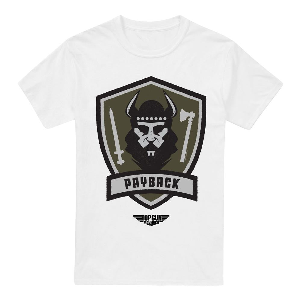 White - Front - Top Gun Mens Payback Logo T-Shirt