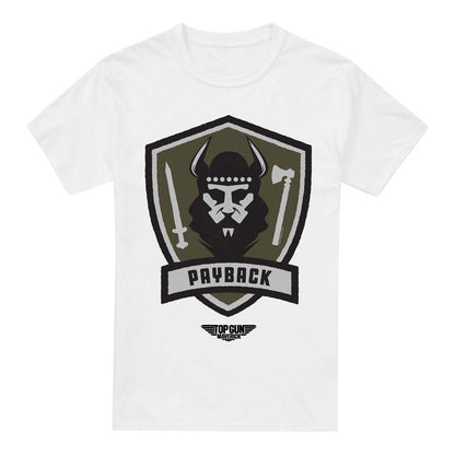 White - Front - Top Gun Mens Payback Logo T-Shirt