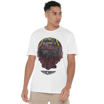 White - Lifestyle - Top Gun Mens Hangman Helmet T-Shirt