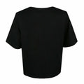 Black-Yellow-White - Back - Peanuts Womens-Ladies Varsity Boxy Crop Top
