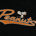 Black-Yellow-White - Side - Peanuts Womens-Ladies Varsity Boxy Crop Top