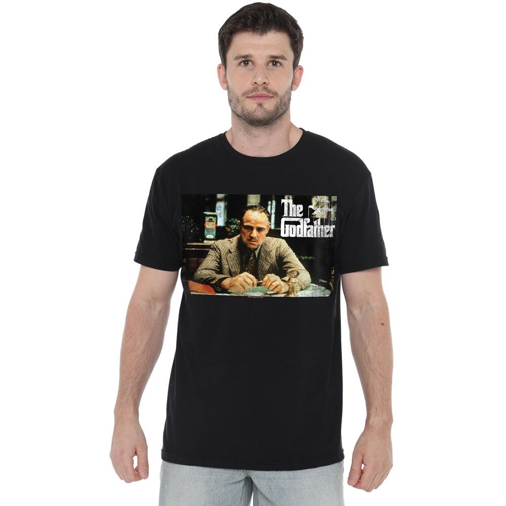 Black - Lifestyle - The Godfather Mens Don Vito Corleone Picture T-Shirt